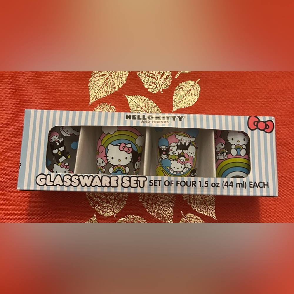 Set of 4 Hello Kitty Shot Glasses, in original packaging